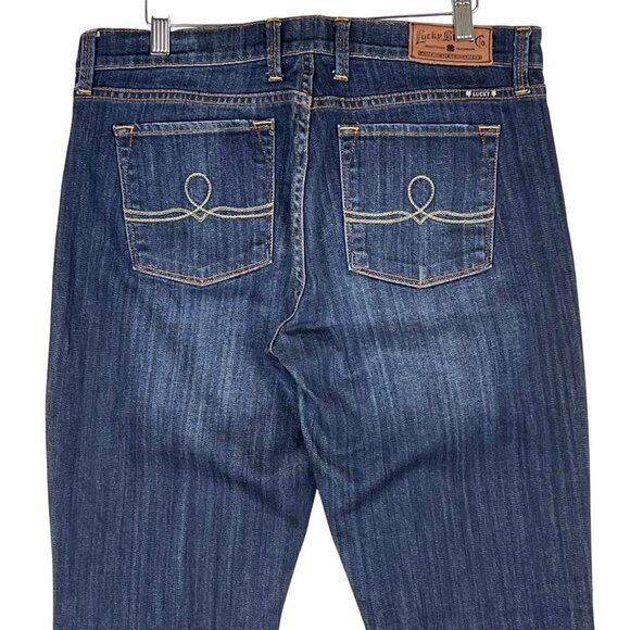 Lucky Brand Sofia Bootcut Jeans Womens Size 14/32 Dark Wash Regular Fit EUC - Picture 10 of 16